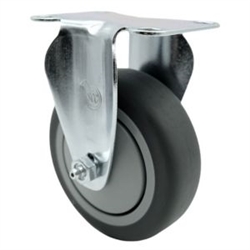 Rigid casters with 4 inch thermoplastic rubber tread wheel