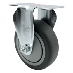 Rigid casters with 4 inch thermoplastic rubber tread wheel