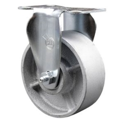 rigid casters with 4 inch semi steel cast iron wheel