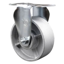 rigid casters with 4 inch semi steel cast iron wheel