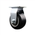 Rigid caster with durable 4 inch diameter by 2 inch wide moldon rubber tread on aluminum core wheel