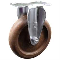 Service Caster #20 Series high temperature rigid casters with 5 inch glass filled nylon wheel.