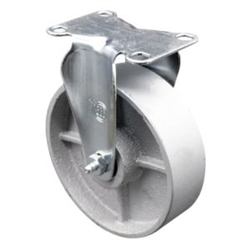 rigid casters with 5 inch semi steel cast iron wheel