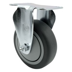 Rigid casters with 5 inch thermoplastic rubber tread wheel