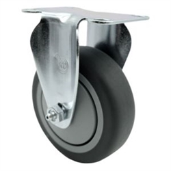 Rigid casters with 5 inch thermoplastic rubber tread wheel
