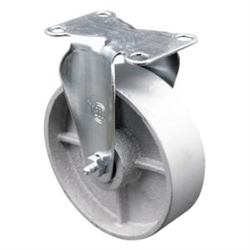rigid casters with 5 inch semi steel cast iron wheel