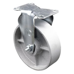 rigid casters with 5 inch semi steel cast iron wheel