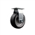 Rigid caster with durable 5 inch diameter by 2 inch wide moldon rubber tread on aluminum core wheel