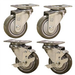 3" caster set with polyurethane wheels
