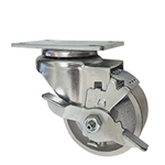 3"  Swivel Caster with semi steel cast Wheel and brake