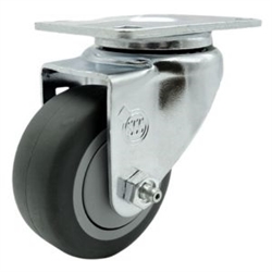 Swivel casters with 3 inch thermoplastic rubber tread wheel