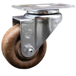Service Caster #20 Series high temperature swivel casters with 3-1/2 inch glass filled nylon wheel.