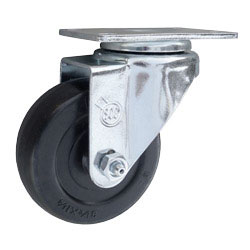 Swivel Caster with Hard Rubber Wheel