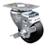 Service Caster #20 Series swivel casters with 3-1/2 inch soft rubber wheel and brake.