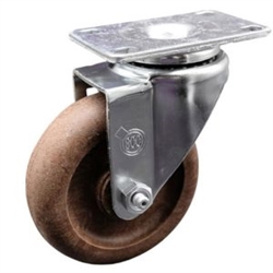 Service Caster #20 Series high temperature swivel casters with 4 inch glass filled nylon wheel.