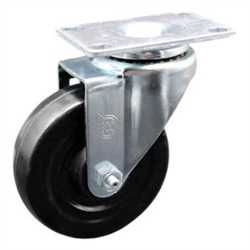 Service Caster #20 Series swivel casters with 4 inch hard rubber wheel.