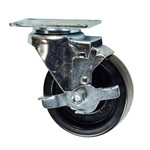 4" Swivel Caster with Phenolic Wheel and Brake