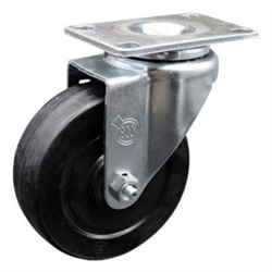 Service Caster #20 Series swivel casters with 4 inch soft rubber wheel.