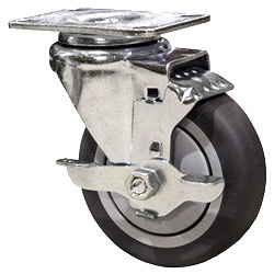 4" Swivel Caster with Thermoplastic Rubber Tread