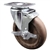 Service Caster #20 Series high temperature swivel casters with 5 inch glass filled nylon wheel and brake.