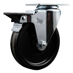 5 Inch swivel caster phenolic wheel and posi lock