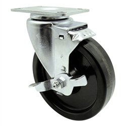 5 Inch swivel caster phenolic wheel and brake