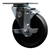 Service Caster #20 Series swivel casters with 5 inch polyolefin wheel and brake feature a bright zinc plated finish.