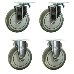 5 Cart Casters for Rubbermaid 4400, 4500 Series - Heavy Duty Replacement  Set of 4