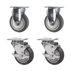 thermoplastic rubber caster set