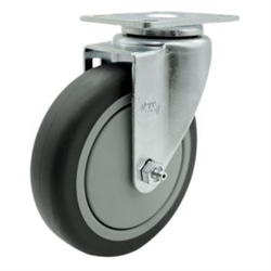 Swivel casters with 5 inch thermoplastic rubber tread wheel