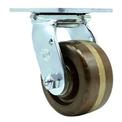 Service Caster Series #30 high temperature swivel caster with 4 inch durable glass filled nylon wheel.