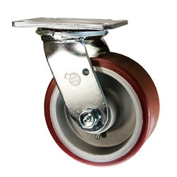 4 Inch Swivel Caster with Polyurethane Tread on Aluminum Core Wheel