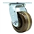 Service Caster Series #30 swivel caster fitted with durable 4 inch diameter by 2 inch wide high temperature phenolic wheel.
