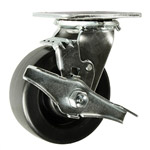 4 Inch Swivel Caster with Polyolefin Wheel w/Brake