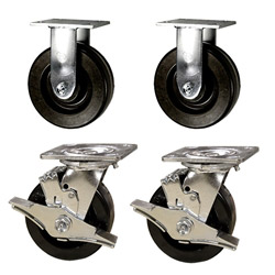 5 Inch Heavy Duty Toolbox Caster with Phenolic Wheels and brakes