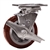 5 Inch Swivel Caster with Polyurethane Tread on Poly Core Wheel, Ball Bearings and Brake