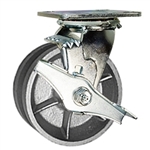 5 Inch Swivel Caster with V Groove Wheel and Brake