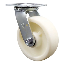 Service Caster Series #30 swivel casters with 6 inch nylon wheel.