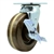Service Caster Series #30 swivel caster fitted with durable 6 inch diameter by 2 inch wide high temperature phenolic wheel and brake.