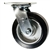 6 Inch Swivel Caster with Rubber Tread on Aluminum Core Wheel and Ball Bearings