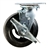 6 Inch Swivel Caster with Rubber Tread Wheel, Ball Bearings and Brake