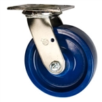 6 Inch Swivel Caster - Solid Polyurethane Wheel with Ball Bearings