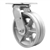 Service Caster Series #30 swivel caster fitted with durable 6 inch diameter by 2 inch wide v-groove semi steel (cast) wheel.