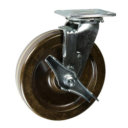 8 Inch Swivel Caster with Phenolic Wheel w/ Brake