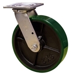 8 Inch Swivel Caster with Polyurethane Tread Wheel and Ball Bearings