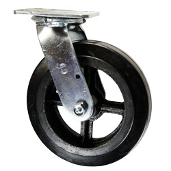8 Inch Swivel Caster with Moldon Rubber Tread Wheel and Ball Bearings