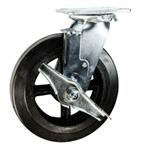 8 Inch Swivel Caster with Rubber Tread Wheel with Brake
