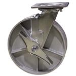 8 Inch Swivel Caster with Semi Steel Wheel, Ball Bearings and Brake