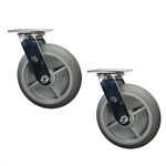 8" Swivel Soft Tread Food Service Cart Caster