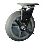 8" Swivel Soft Tread Bellman Cart Caster with Brake